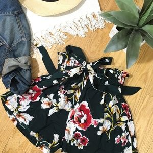 Deep Hunter Floral Shorts with Elastic Waistband